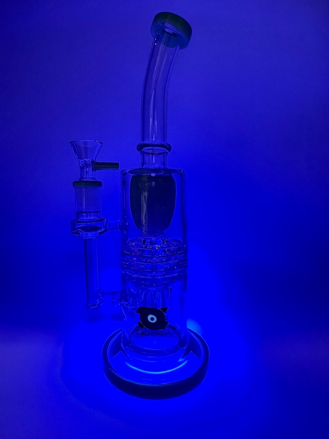 12″ CaliChill brand recycle Water Pipe and eye parts is glow