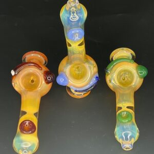 Gold fume stand Hand Pipe