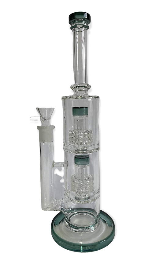 13 INCHES TWO PERCOLATOR WATER PIPE