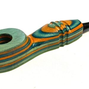 WOOD PIPE WITH PLASTIC MOUTH TIP
