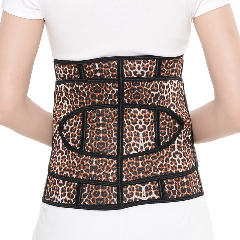 Trendy fashion sexy leopard printing lady women waist trainer  vintage girdle