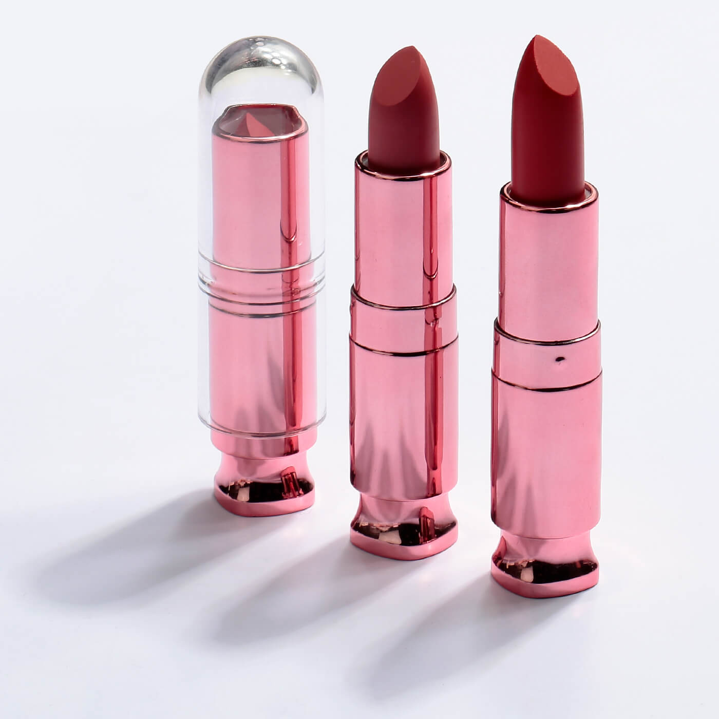 Lip rouge nude lipstick with transparent cover makeup lipstic