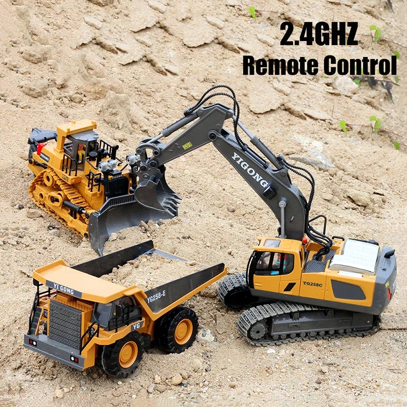 2.4G Wireless Simulation Electric RC Excavator Toy Construction Truck ToyRemote