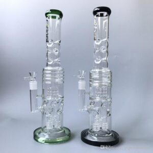 3 tires perc with coloful glass green black color   141