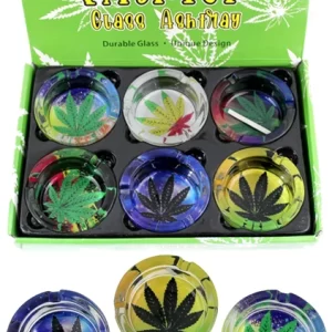 Fashion-Glass-Ashtray-Leaf-Designs-6pk