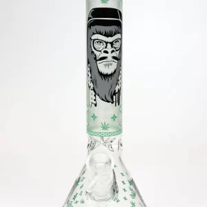 Gorilla glass water bong-Glow in the dark   0043