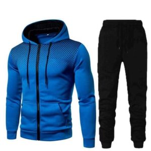 Men’S Solid Color Hooded Sweater Track Suit Hoodie Two Piece Pants Jogger Men