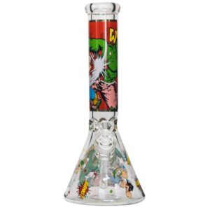 Hulk vs Popeye Style Beaker Water Pipe Bong – All Glass (35cm)    0127