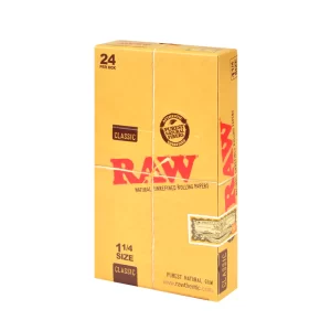 RAW Papers Classic 1 1/4 Pack of 24 – Tobacco Stock