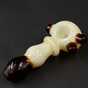 Black & White Attractive Glass Hand Pipe