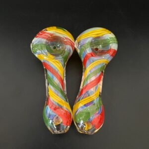 Colorful stripe Wrapped Hand Pipe