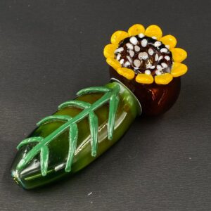 Leaf Base Flower Head Smoking Hand Pipe