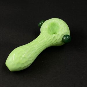 Two Tone Plain Cream Glass Hand Pipe