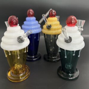 Mini Milkshake Glass Water Pipe