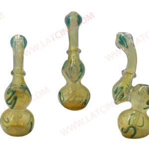 BB20 – 6” MINI BUBBLER WITH A RING ON NECK AND COLOR LINE INSIDE