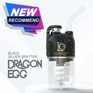 LOOKAH Vaporizer Dragon Egg Spatter Color – Black Silver Spatter