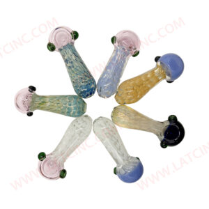 HP276 – 4” HAND PIPE WITH MARBLES ON HEAD, COLOR PRINT ON HEAD AND COLORFUL BALLS INSIDE BODY