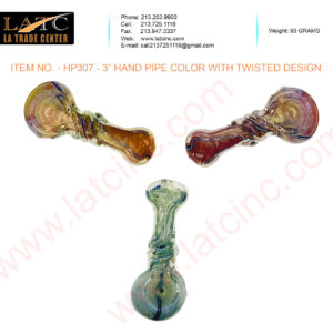 HP307 – 3” HAND PIPE COLOR WITH TWISTED DESIGN