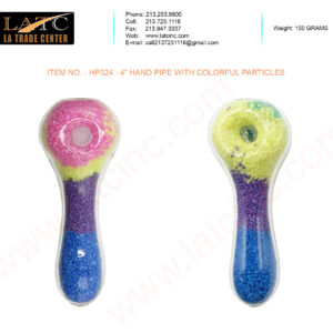 HP324 – 4” HAND PIPE WITH COLORFUL PARTICLES