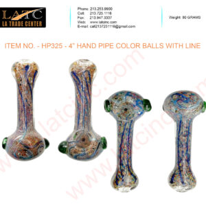 HP325 – 4” HAND PIPE COLOR BALLS WITH LINE