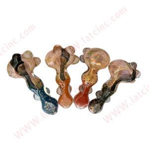 HP511 – 5” HAND PIPE WITH 3 MARBLES ON HEAD AND 2 MARBLES IN BODY AND COLOR INSIDE