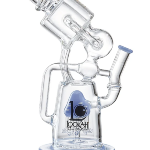 WPC991  Bent Neck Recycler Bong – BLUE