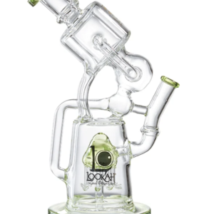 WPC991  Bent Neck Recycler Bong – MILK GREEN