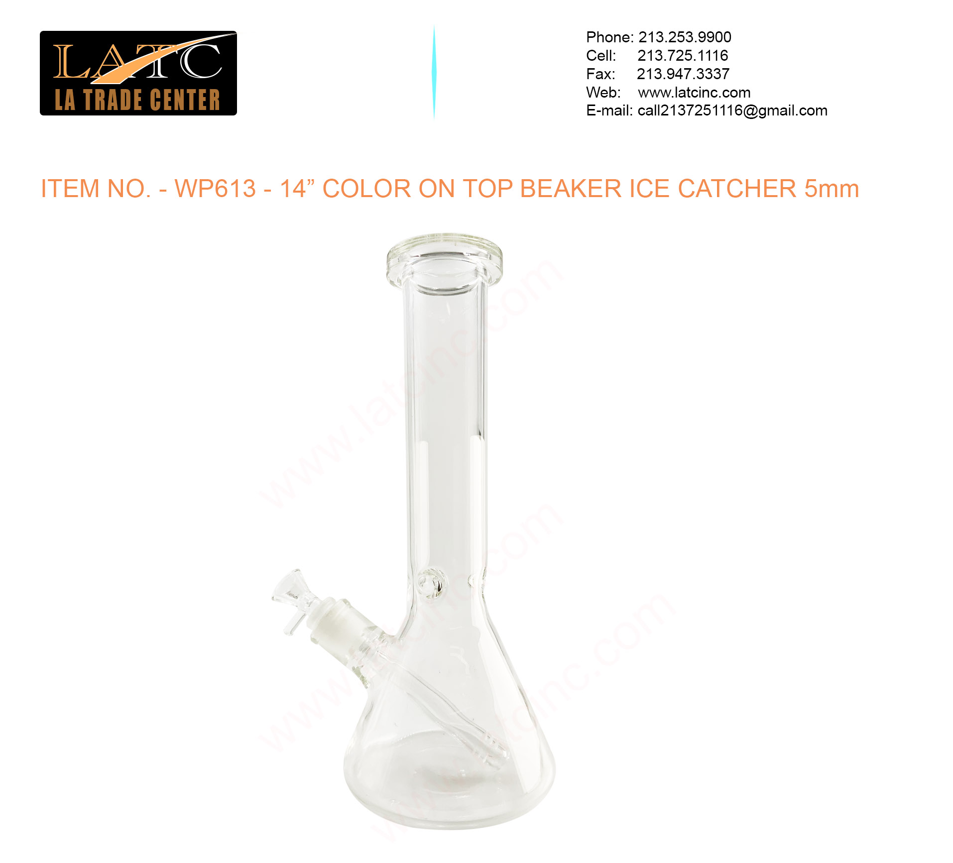 WP613 – 14”  COLOR ON TOP BEAKER 5mm