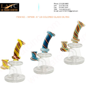 WP909 – 6” US COLORED GLASS OIL RIG