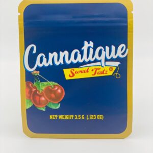 50 Cannatique Sweet Tcatz 3.5 gram empty Mylar bags.