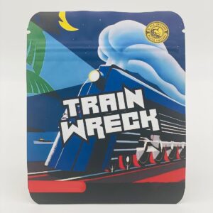 50 Train Wreck 3.5 gram empty Mylar bags