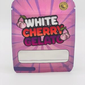 50 White Cherry Gelato 3.5 gram empty Mylar bags