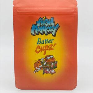 50 High Monkey Butter Cups 3.5-gram empty Mylar bags