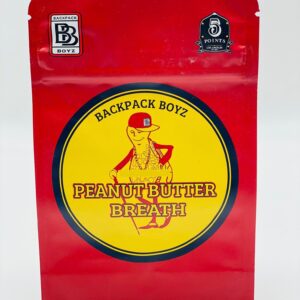 50 Backpack Boyz Peanut Butter Breath 3.5-gram empty Mylar bags.