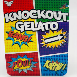 50 Knockout Gelato 3.5-gram empty Mylar bags