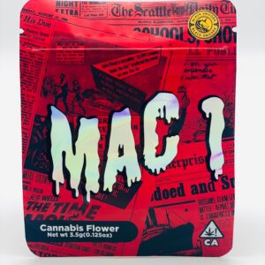 50 Mac1 3.5-gram empty Mylar bags