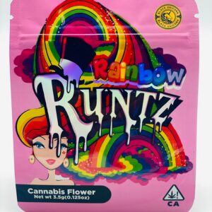 50 Rainbow Runtz 3.5-gram empty Mylar bags