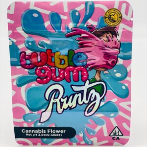 50 Bubble Gum Runtz 3.5-gram empty Mylar bags.