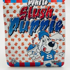 50 White Slush Puppie 3.5-gram Empty Mylar bags