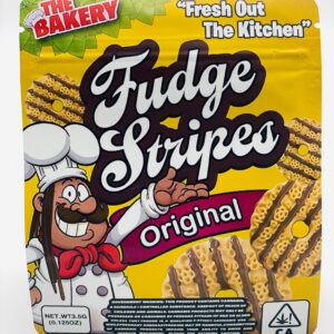 50 Fudge Stripes Original 3.5-gram Empty Mylar bags