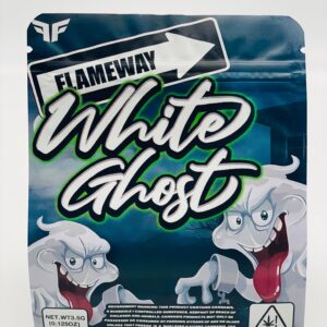 50 White Ghost 3.5-gram Empty Mylar bags