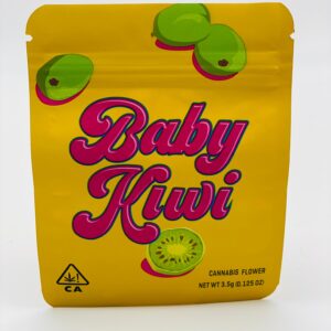 50 Baby Kiwi 3.5-gram empty Mylar bags