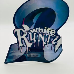 50 White Runtz 3.5-gram empty Mylar bags