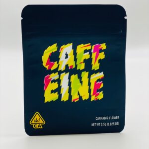 50 Caff Eine 3.5-gram empty Mylar bags.