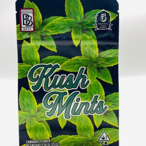 50 Kush Mintz 3.5-gram empty Mylar bags