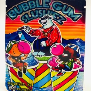 50 Bubble Gum Slushiez 3.5-gram empty Mylar bags.