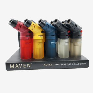 Maven Alpha Transparent Torch Lighters 15-CT