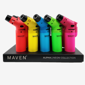  Maven Alpha+ Neon Torch Lighters 15 CT