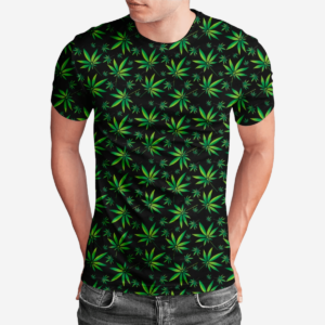 [5 Units] Green Leaf Black T-Shirt Pack