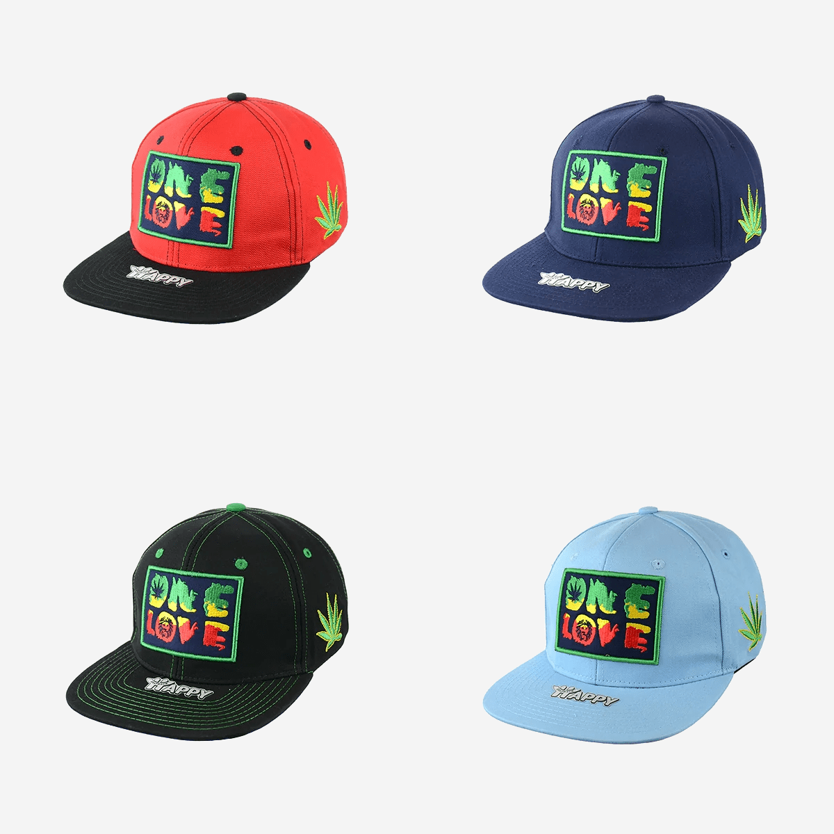 One Love Hat Embroidered Snapback